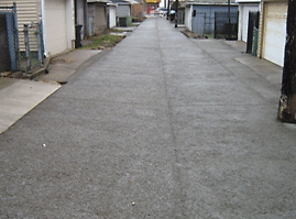Finished Pervious Concrete Alley