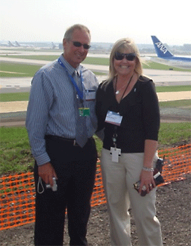 Jay Behnke and Michelle Beecher, OMP on-site manager